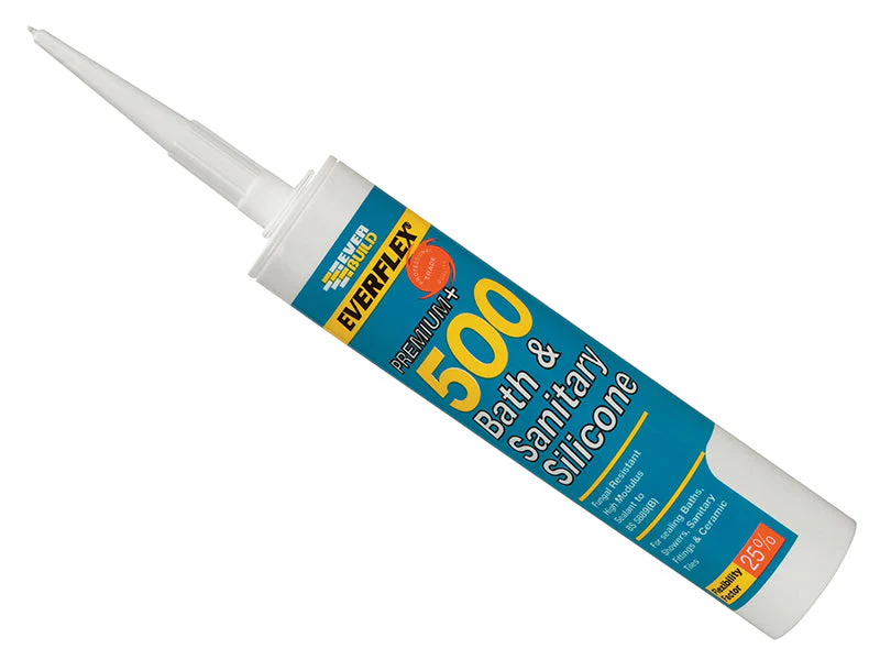Everbuild  500 Bath & Sanitary Silicone Sealant Manhattan Grey 290ml - Image 2