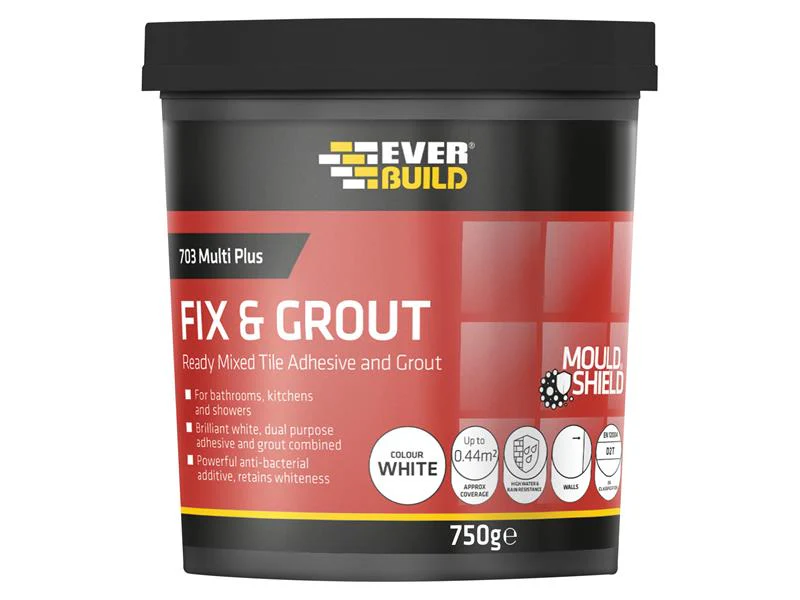Everbuild 703 Fix & Grout Tile Adhesive 750g
