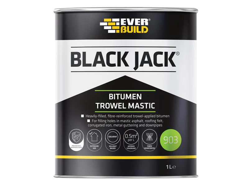 Everbuild Black Jack® 903 Bitumen Trowel Mastic 1 litre