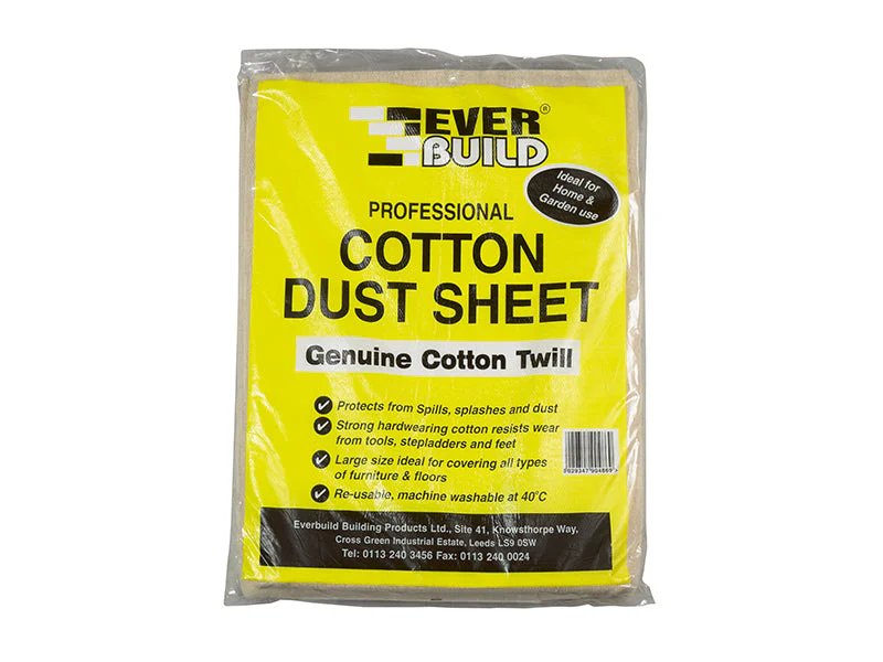 Everbuild Cotton Dust Sheet 3.6 x 2.7m - Image 2