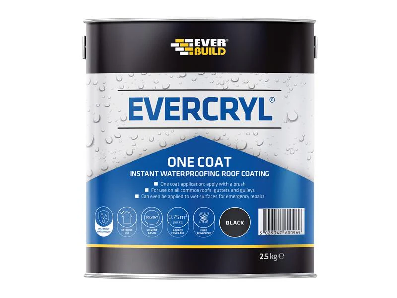 Everbuild EVERCRYL® One Coat Black 2.5kg - Image 2