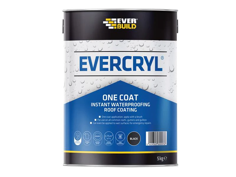 Everbuild EVERCRYL® One Coat Black 5kg - Image 2