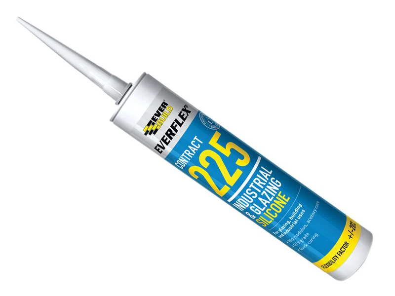 Everbuild  Everflex® 225 Industrial & Glazing Silicone Translucent 295ml - Image 2