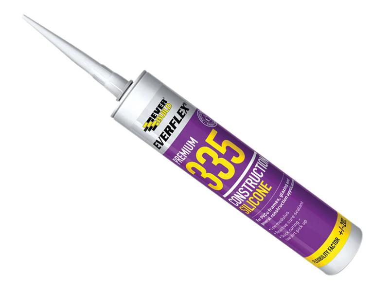 Everbuild  Everflex® 335 Construction Silicone White 295ml - Image 2