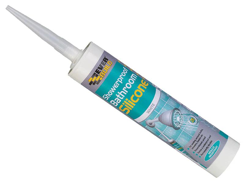 Everbuild  Showerproof Bathroom Silicone White 280ml