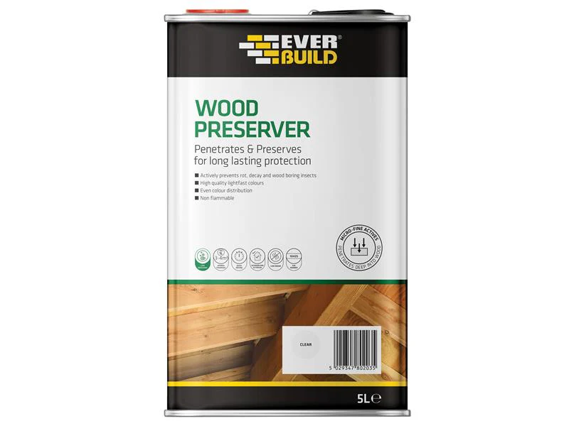 Everbuild Wood Preserver Dark Oak 5 litre - Image 2