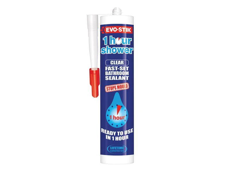 EVO-STIK 1 Hour Shower Sealant Clear 310ml - Image 2