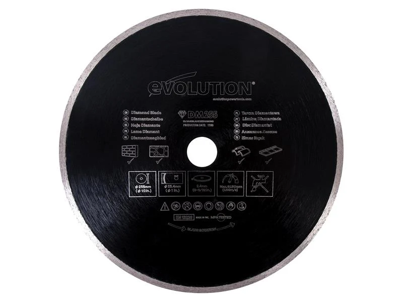 Evolution  RAGE® Diamond Blade, Continuous Rim 255 x 25.4mm - Image 2