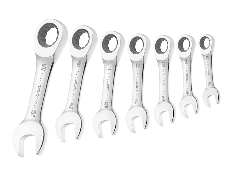 Expert Stubby Ratchet Spanner Set, 7 Piece - Image 2