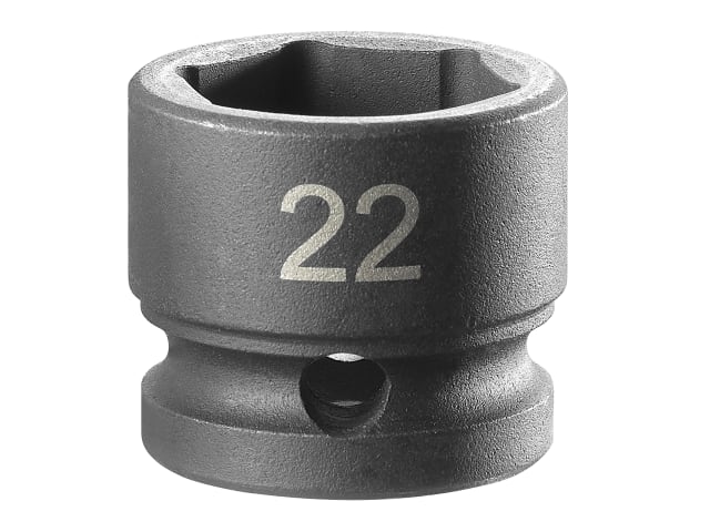 Facom  6-Point Stubby Impact Socket 1/2in Drive 22mm