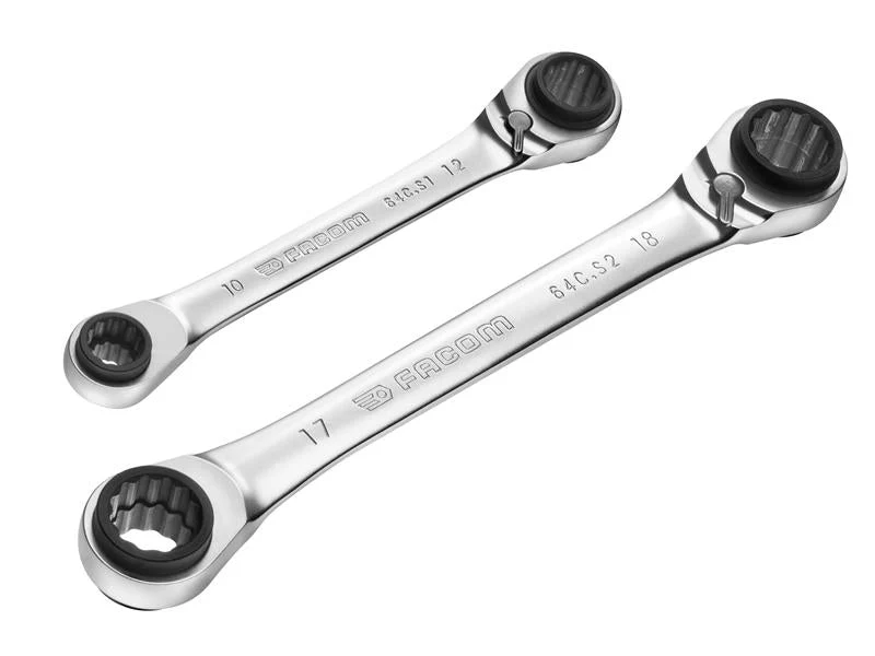 Facom  Quatro Ratcheting Spanner Set, 2 Piece