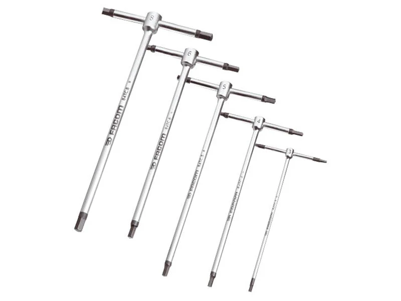 Facom T-Handle Metric Hexagon Key Set, 5 Piece - Image 2