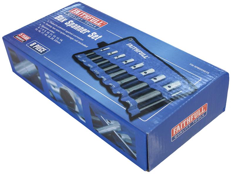 Faithfull Box Spanner Set, 8 Piece - Image 6