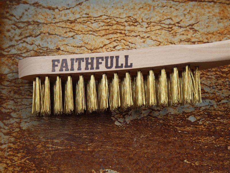 Faithfull Brass Scratch Brush, Three Row