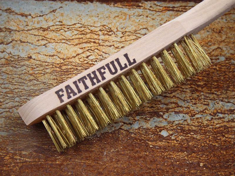 Faithfull Brass Scratch Brush, Three Row - Image 2