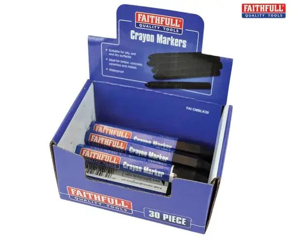Faithfull Crayon Marker Black (CDU 30) - Image 2