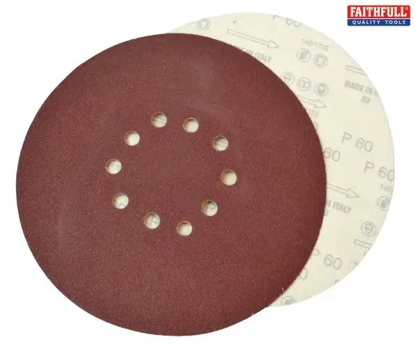 Faithfull Dry Wall Sanding Disc for Flex Machines 225mm Assorted (Pack 10)