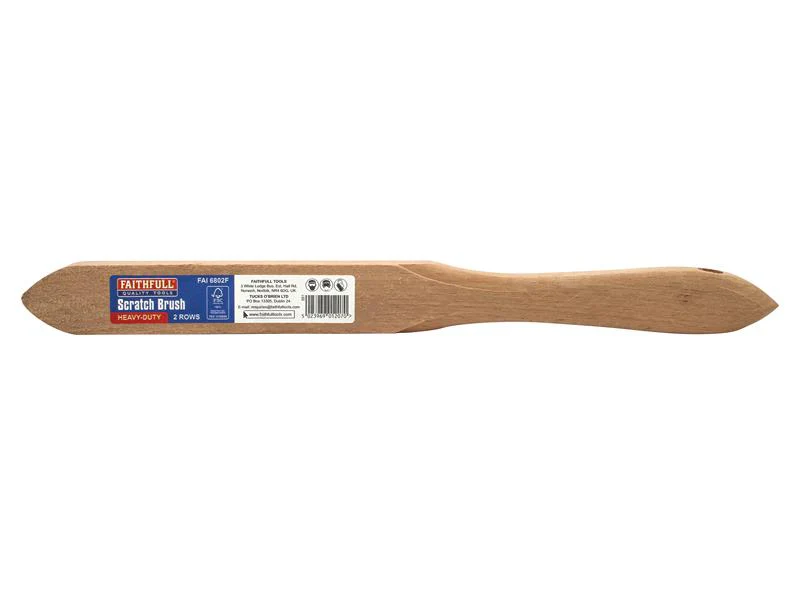 Faithfull Heavy-Duty Scratch Brush, Two Row - Image 4