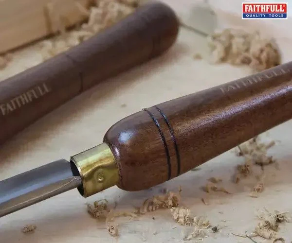Faithfull HSS Turning Chisel Wooden Boxed Set, 8 Piece - Image 3