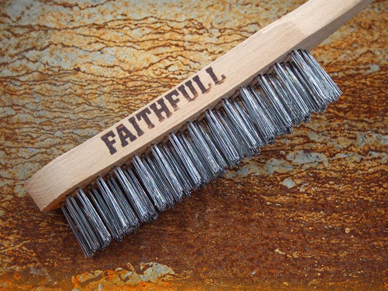 Faithfull Lightweight Scratch Brush, Four Row - Image 2