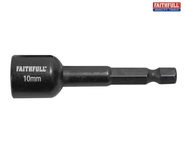 Faithfull Magnetic Impact Nut Driver 10mm x 1/4in Hex - Image 2