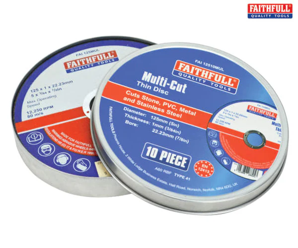 Faithfull Multi-Purpose Cutting Disc 125 x 1.0 x 22.23mm (Pack 10) - Image 3