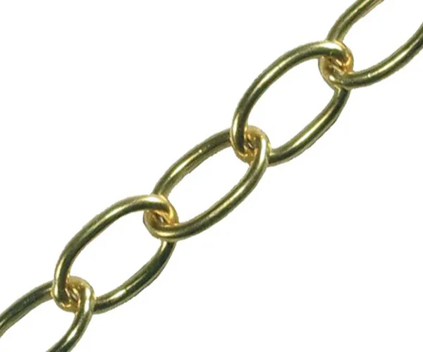 Faithfull Oval Chain 2.3mm x 10m Polished Brass