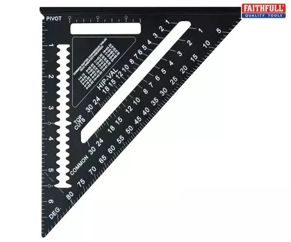 Faithfull Prestige Quick Square Black Aluminium 178mm (7in) - Image 2