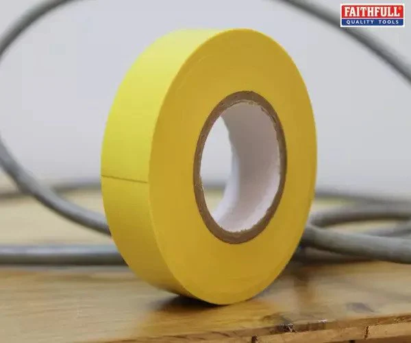 Faithfull PVC Electrical Tape Yellow 19mm x 20m - Image 2