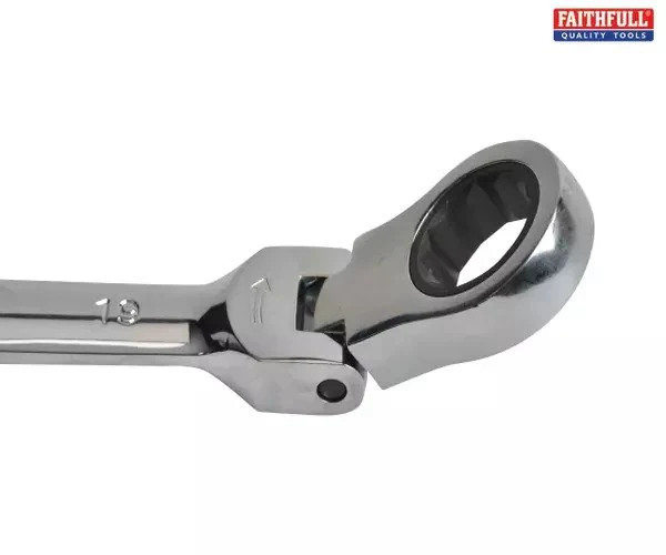 Faithfull Ratchet Combination Spanner Flex Head CV 14mm - Image 2