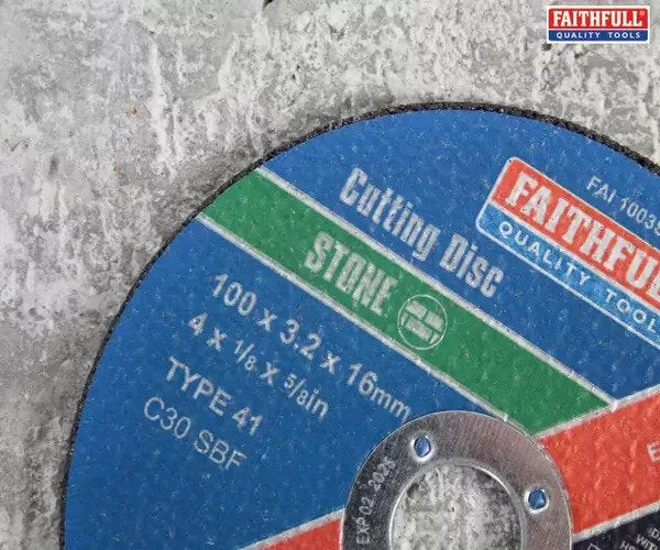 Faithfull Stone Cut Off Disc 100 x 3.2 x 16mm - Image 2