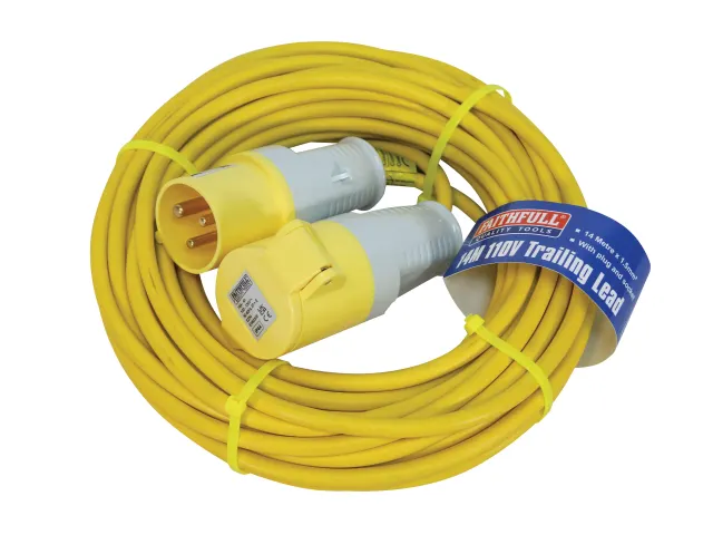 Faithfull Trailing Lead 110V 16A 1.5mm Cable 14m