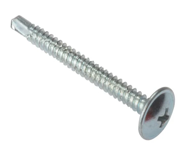 ForgeFix Baypole Self-Drill Screw Phillips Wafer Head ZP 4.8 x 100mm Box 100