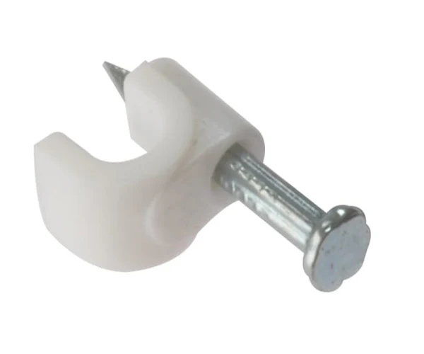 ForgeFix Cable Clip Round White 9-11mm Box 100