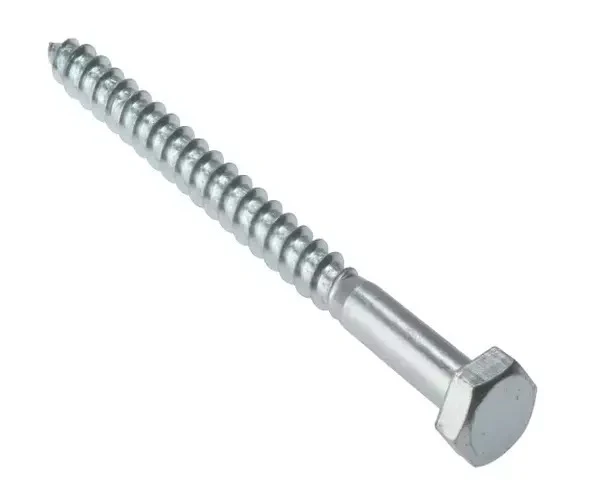 ForgeFix Coach Screw Hexagon Head Single Thread ZP M8 x 50mm Bag 10