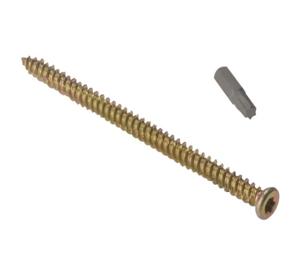 ForgeFix Concrete Frame Screw TORX® Compatible High-Low Thread ZYP 7.5 x 62mm Bag 10