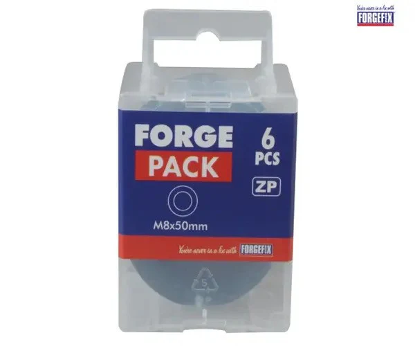 ForgeFix Flat Mudguard Washers ZP M8 x 50mm ForgePack 6 - Image 3