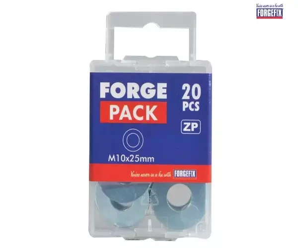 ForgeFix Flat Penny Washer ZP M10 x 25mm ForgePack 20 - Image 2