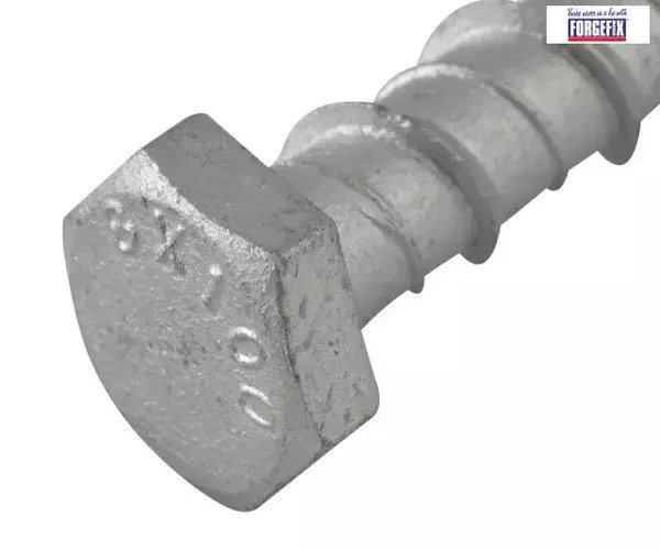 ForgeFix Lightning Bolt Hex Head M8 x 100mm Box 100 - Image 2