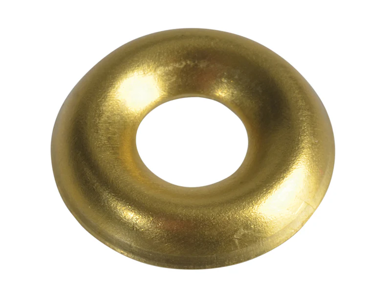 ForgeFix Screw Cup Washers Solid Brass Polished No.6 Bag 200