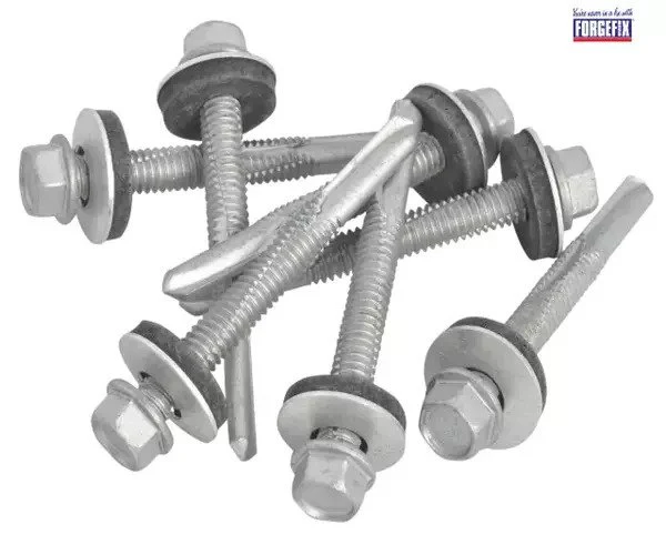 ForgeFix TechFast Hex Head Roofing Screw Self-Drill Heavy Section 5.5 x 51mm Pack 100 - Image 4