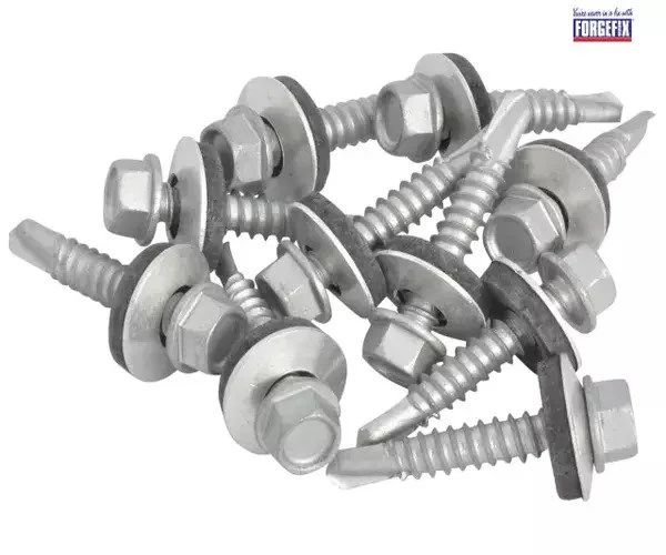 ForgeFix TechFast Hex Head Roofing Screw Self-Drill Light Section 5.5 x 32mm Pack 100 - Image 4