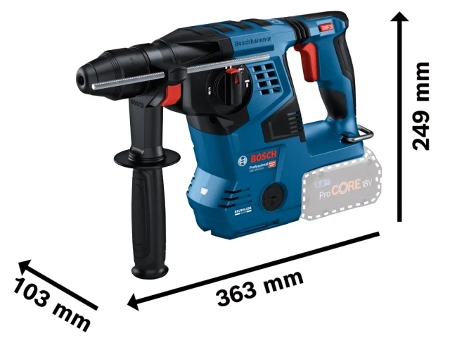 Bosch GBH 18V-28 C Pro BITURBO SDS-Plus Rotary Hammer 18V Bare Unit - Image 3