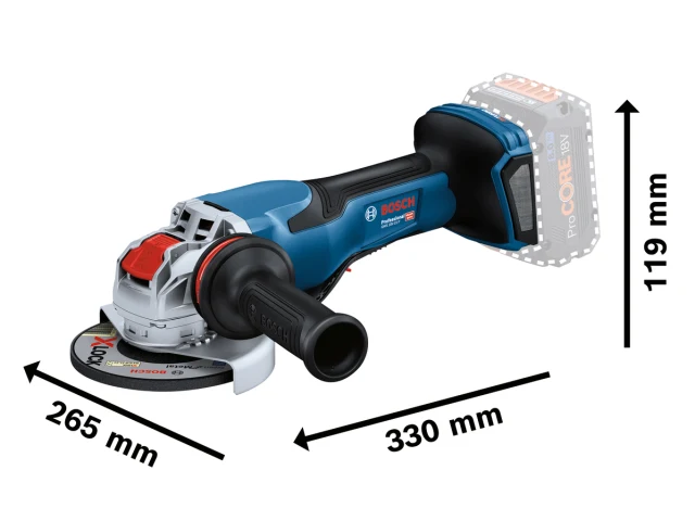Bosch GWX 18V-15 P Professional BITURBO Angle Grinder 125mm 18V Bare Unit - Image 2