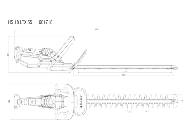 Metabo HS 18 LTX 55 Hedge Trimmer 18V Bare Unit - Image 5