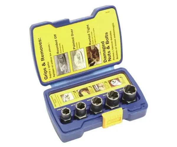 Irwin Bolt Grip Fastener Remover Base Set, 5 Piece