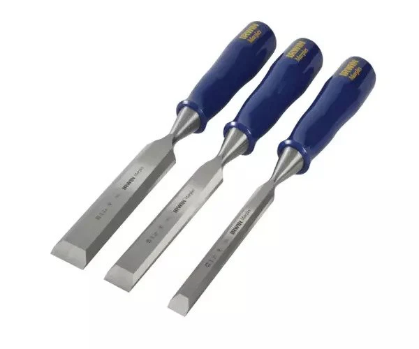 Irwin M444 Bevel Edge Chisel Blue Chip Handle Set, 3 Piece