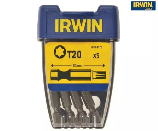 Irwin Power Screwdriver Bits TORX TX20 50mm (Pack 5) - Image 2