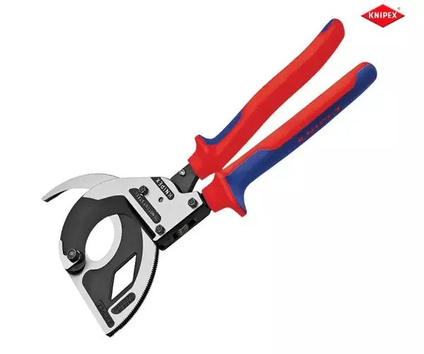 Knipex 3 Stage Ratchet Action Cable Cutters Multi-Component Grip 320mm