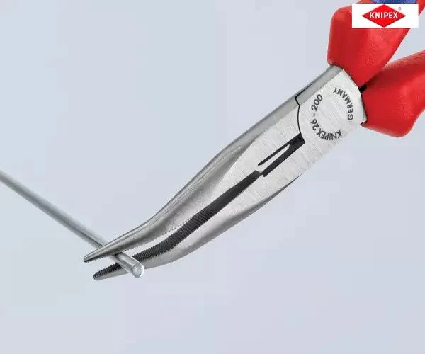 Knipex Bent Snipe Nose Side Cutting Pliers Multi-Component Grip 200mm (8in) - Image 4